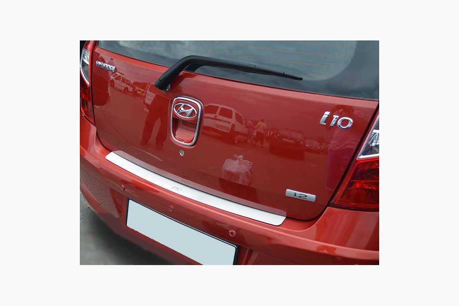 Hyundai I-10 2014–2017 Natanika lastskydd för bakre stötfångare (rostfritt stål) Image