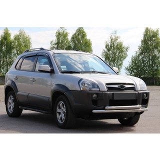 Främre frontbåge ST014 (rostfritt) Hyundai Tucson JM 2004– foto 3