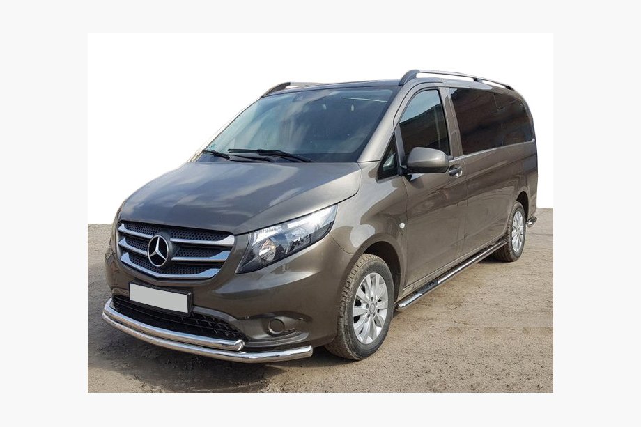 Mercedes Vito/V-klass W447 2014– Främre frontbåge ST014 (rostfritt) 60/60 mm Image