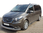 Mercedes Vito/V-klass W447 2014– Främre frontbåge ST014 (rostfritt) 60/60 mm foto 1