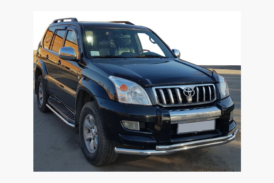 Toyota Land Cruiser Prado 120 2002–2009 Främre frontskyddsbåge ST014 (rostfritt stål) 60/42 mm Image