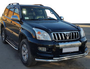 Toyota Land Cruiser Prado 120 2002–2009 Främre frontskyddsbåge ST014 (rostfritt stål) 60/42 mm foto 1