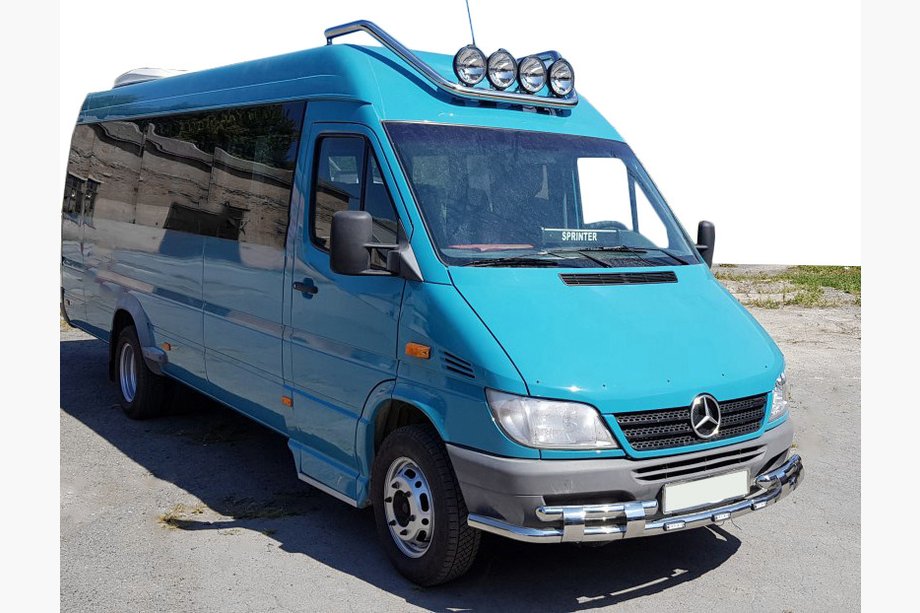 Mercedes Sprinter W901/902/903/904/905 1995–2006 Främre skyddsbåge ST015-2 (rostfritt stål) Image
