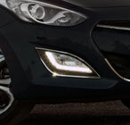 Hyundai I-30 2012–2017 Kromade dimljusramar i rostfritt stål (2 st) foto 3