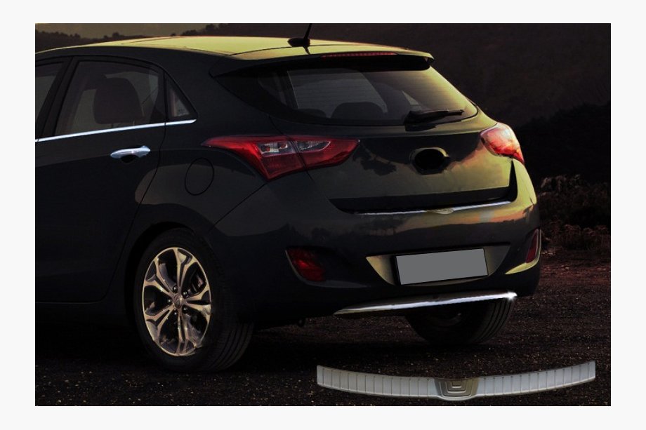 Hyundai I-30 2012–2017 Övre list till bakre stötfångaren (HB, rostfritt stål) Image