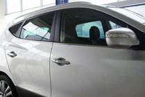 Hyundai IX-35 2010–2015 Nedre fönsterlister i rostfritt stål (6 st) OmsaLine – italienskt rostfritt stål foto 2