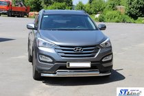 Hyundai Santa Fe 3 2012–2018 Främre frontskyddsbåge ST014 (rostfritt stål) foto 5
