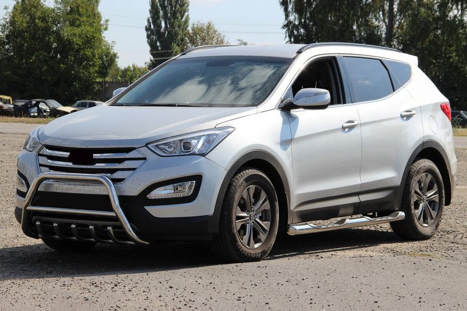 Hyundai Santa Fe 3 2012–2018 Främre båge WT003 (rostfritt stål) Image