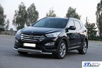 Hyundai Santa Fe 3 2012–2018 Främre frontskyddsbåge ST014 (rostfritt stål) foto 4