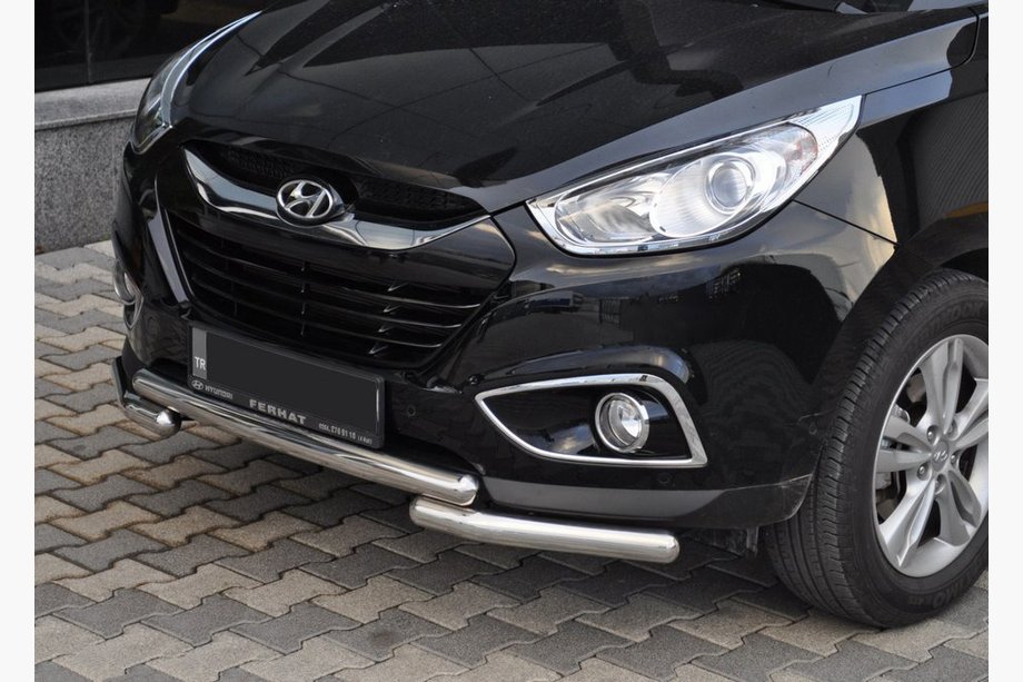 Hyundai IX-35 2010–2015 Främre frontbåge ST014-1 (rostfritt stål) Image