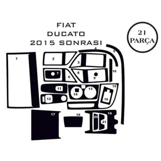 Instrumentpanelslister (2014+) Fiat Ducato 2006–2025 foto 2