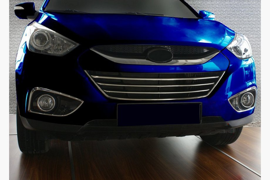 Hyundai IX-35 2010–2015 Grillister med kantlist (4 st, rostfritt) Image