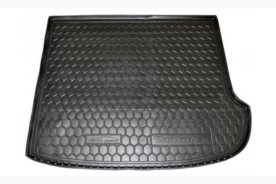 Hyundai Santa Fe 2 2006–2012 Bagagerumsmatta för 7 säten (Autogumm, plast) Image