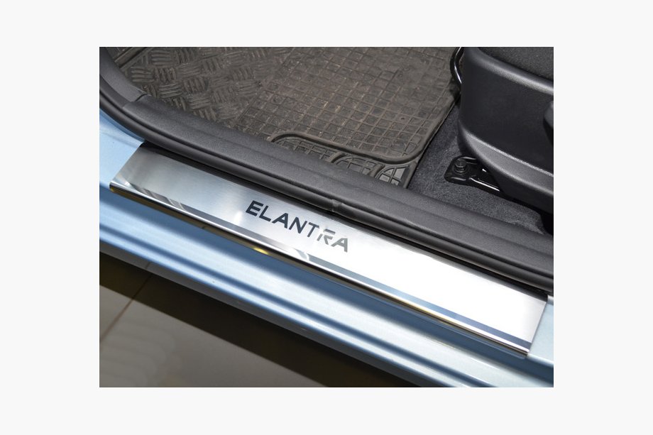 Hyundai Elantra (MD/UD) 2011–2015 Instegslister Nataniko (4 st, rostfritt stål) Premium - 3M tejp, 0,8 mm Image