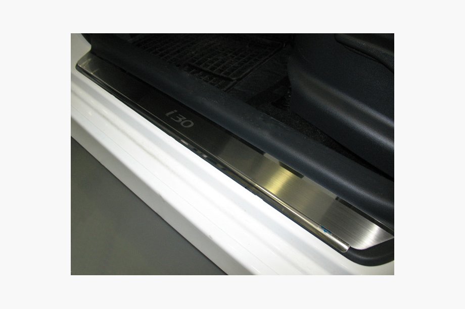 Hyundai I-30 2007–2011 Instegslister Nataniko (4 st, rostfritt stål) Premium - 3M tejp, 0,8 mm Image