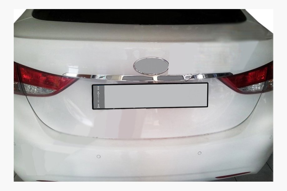 Hyundai Elantra (MD/UD) 2011–2015 List ovanför registreringsskylten (rostfritt stål) Image