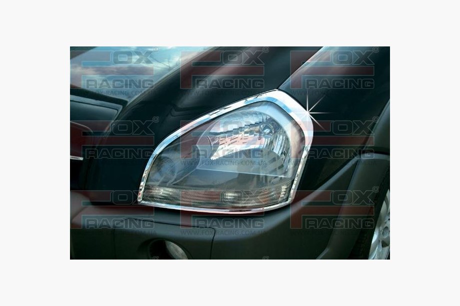 Hyundai Tucson JM 2004– Kromade strålkastarramar (2 st, plast) Image