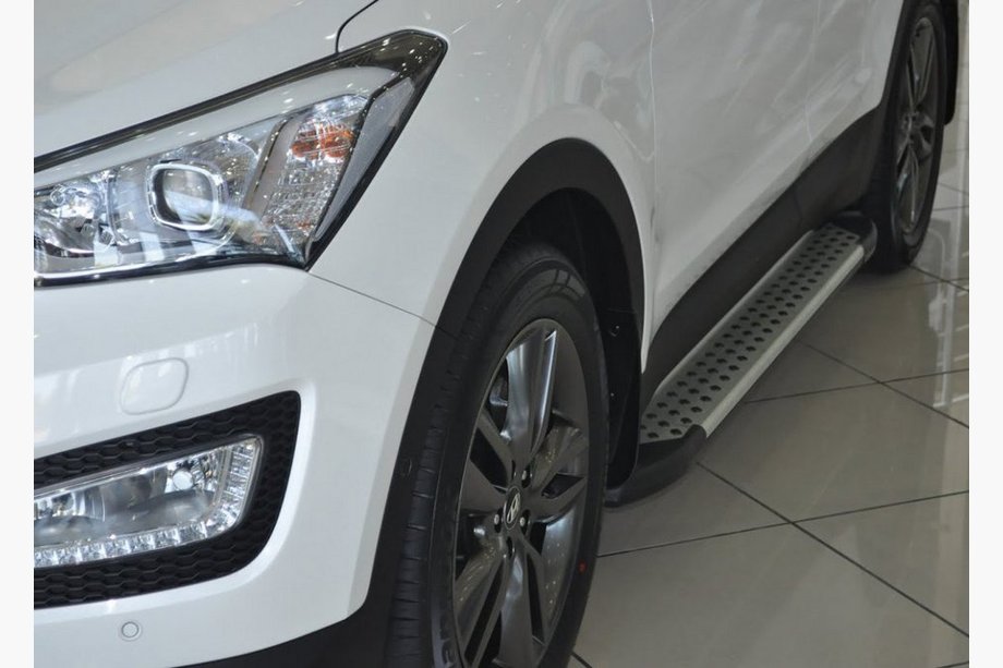 Hyundai Santa Fe 3 2012–2018 Sidosteg Allmond Grey (2 st, aluminium) Image