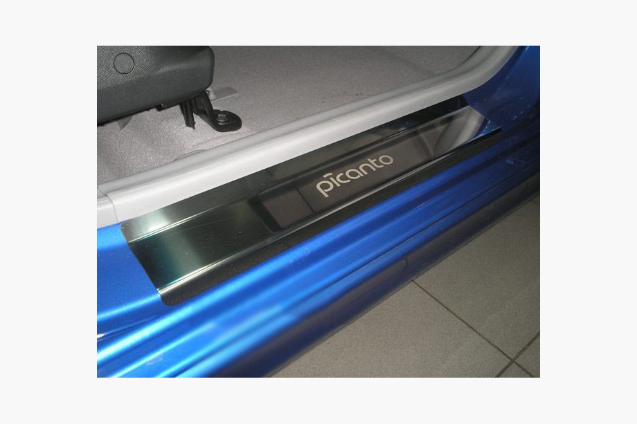 Kia Picanto 2004–2011 Natanika Premium instegsskydd (4 st, rostfritt stål) Image