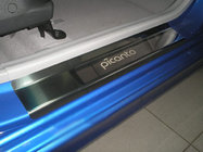 Kia Picanto 2004–2011 Natanika Premium instegsskydd (4 st, rostfritt stål) foto 1