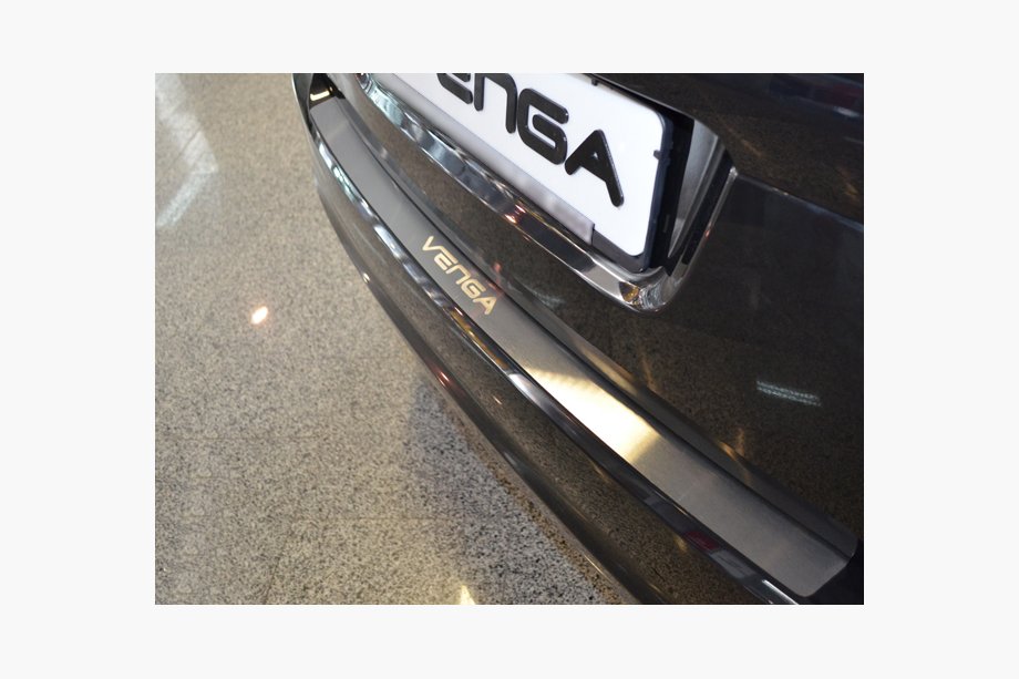 Kia Venga 2010–2019 Natanika lastskydd för bakre stötfångare (rostfritt stål) Image