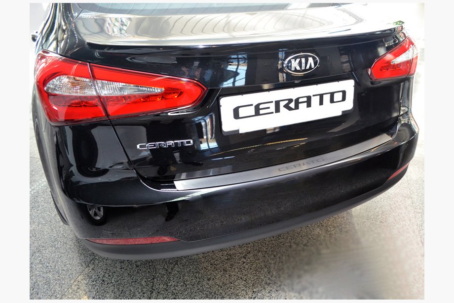 Kia Cerato 3 2013–2018 Natanika lastskydd för bakre stötfångare (rostfritt stål) Image