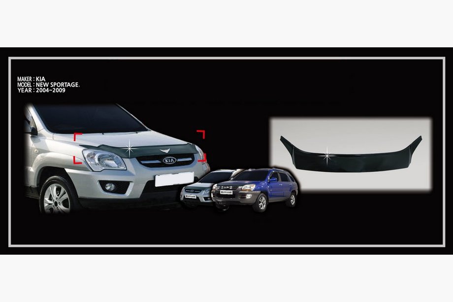 Kia Sportage 2004–2010 REA! Motorhuvsdeflektor (Korea) Image