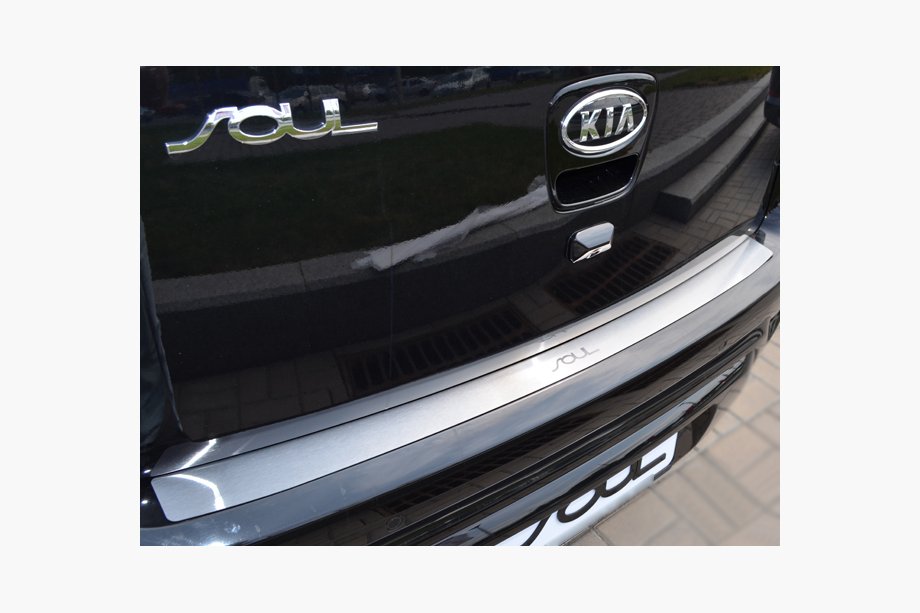 Kia Soul I 2008–2013 Natanika lastskydd för bakre stötfångare (rostfritt stål) Image