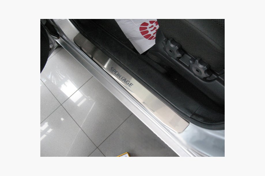 Kia Sportage 2004–2010 Instegslister Nataniko (4 st, rostfritt stål) Premium - 3M tejp, 0,8 mm Image
