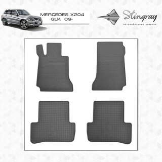 Gummimattor till kupén (4 st, Stingray Premium) Mercedes C-klass W204 2007–2015 foto 2