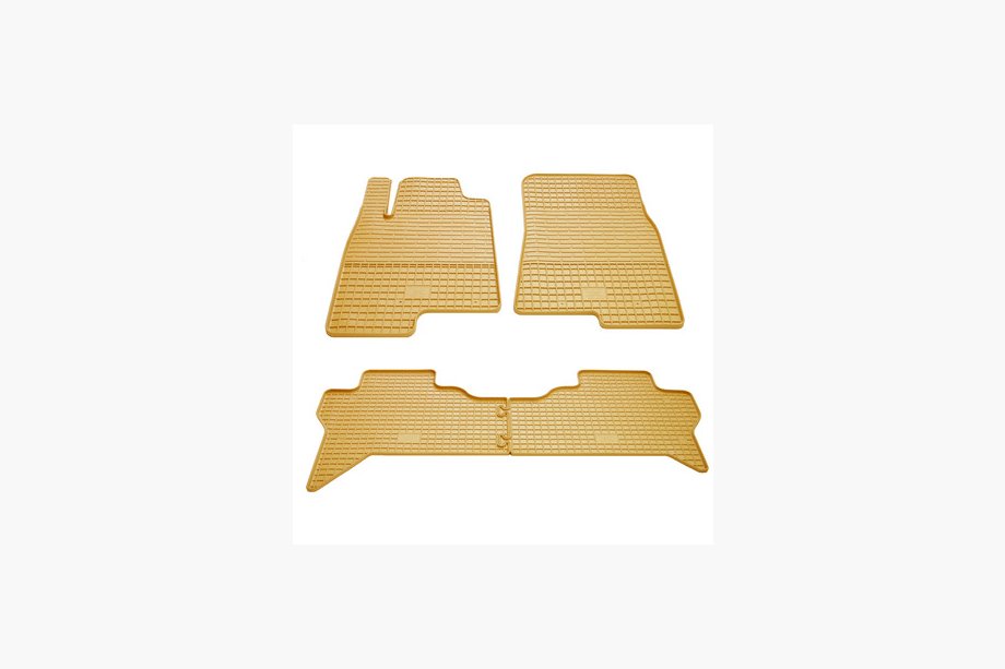 Mitsubishi Pajero Wagon IV 2006–2021 Beige gummimattor till kupén (4 st, Stingray Premium) Image