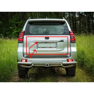 Kromlist ovanför registreringsskylten (design 2018) Toyota Land Cruiser Prado 150 2009–2023 foto 1