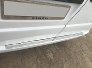 Mercedes Vito W639 2004–2014 Lastskydd till bakre stötfångaren utan bockning (Carmos, rostfritt stål) foto 1