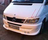Mercedes Sprinter W901/902/903/904/905 1995–2006 Ögonlock till strålkastare (svart, ABS, 2000-2006) Mattsvart foto 2