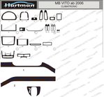Mercedes Viano 2004–2014 Instrumentpanelslister (modell med elektronisk klimatanläggning) foto 1