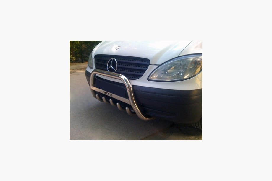 Mercedes Viano 2004–2014 Frontbåge WT003/004 (rostfritt stål) 60 mm, med text Image