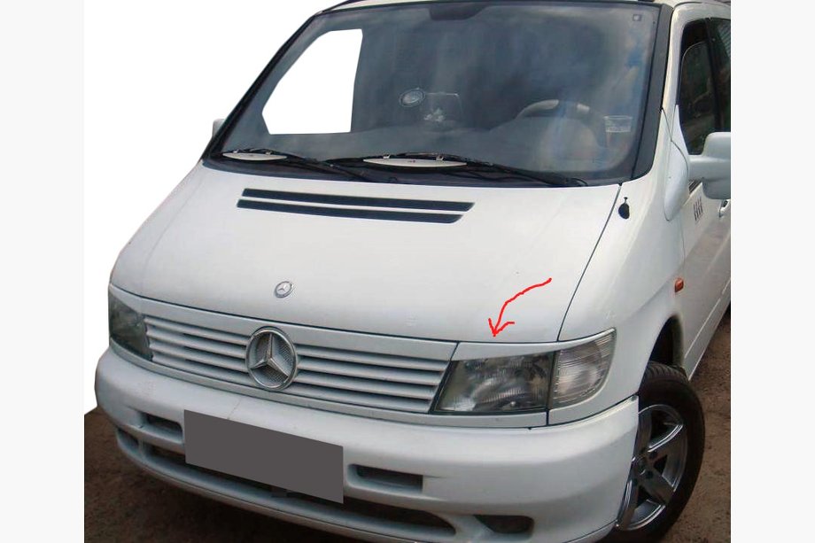 Mercedes Vito W638 1996–2003 Strålkastarögonlock (för lackering) Image