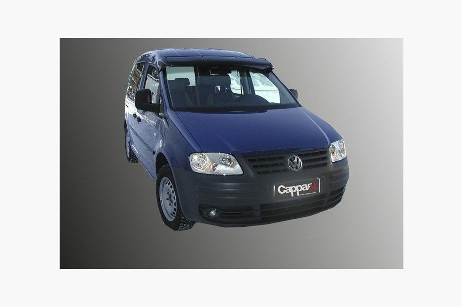 Volkswagen Caddy 2004–2010 Vindrutespoiler (svart blank, 5 mm) Image