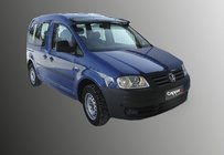 Volkswagen Caddy 2004–2010 Vindrutespoiler (svart blank, 5 mm) foto 2