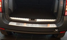 Renault Duster 2008–2017 Bakre stötfångarskydd Nataniko med bockad kant (rostfritt stål) foto 1
