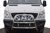 Mercedes Sprinter W906 2006–2018 Hög frontbåge (bullbar) WT018 (rostfri) foto 3