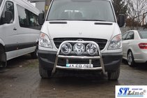 Mercedes Sprinter W906 2006–2018 Hög frontbåge (bullbar) WT018 (rostfri) foto 4