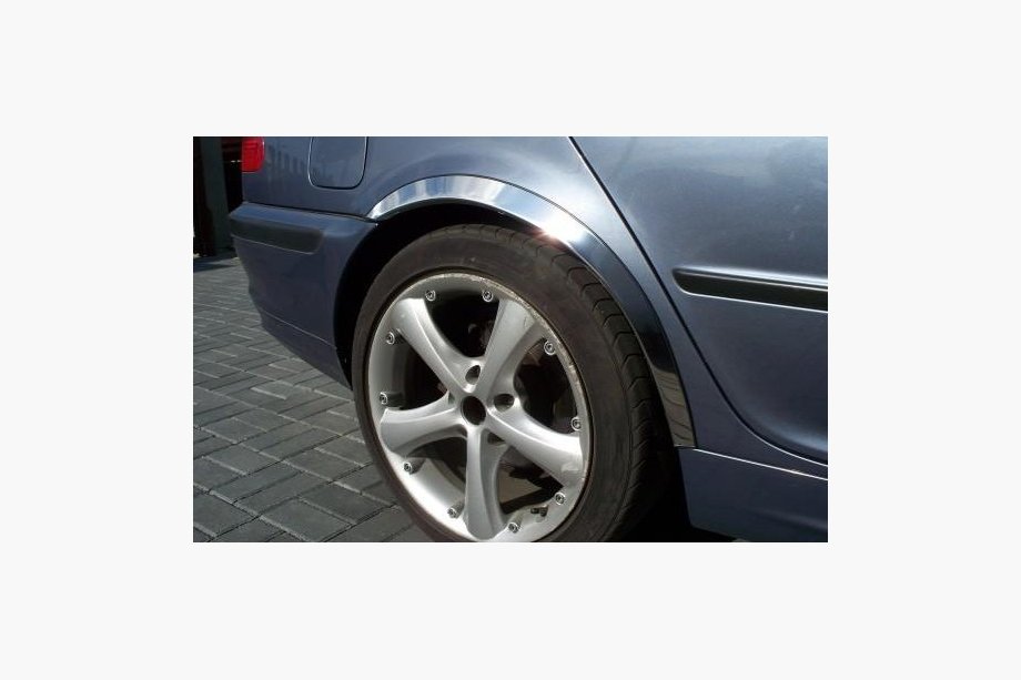 BMW 3-serie E46 1998–2006 Hjulhuslister (4 st, rostfritt stål) Foto 1
