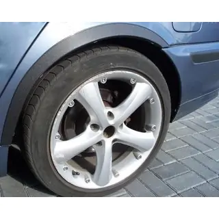 Hjulhuslister (4 st, svarta) BMW 3-serie E46 1998–2006 foto 1