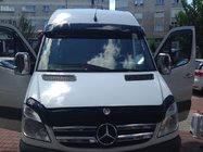 Mercedes Sprinter W906 2006–2018 Vindrutesolskärm på ram V1 (svart högglans, 5 mm) foto 4