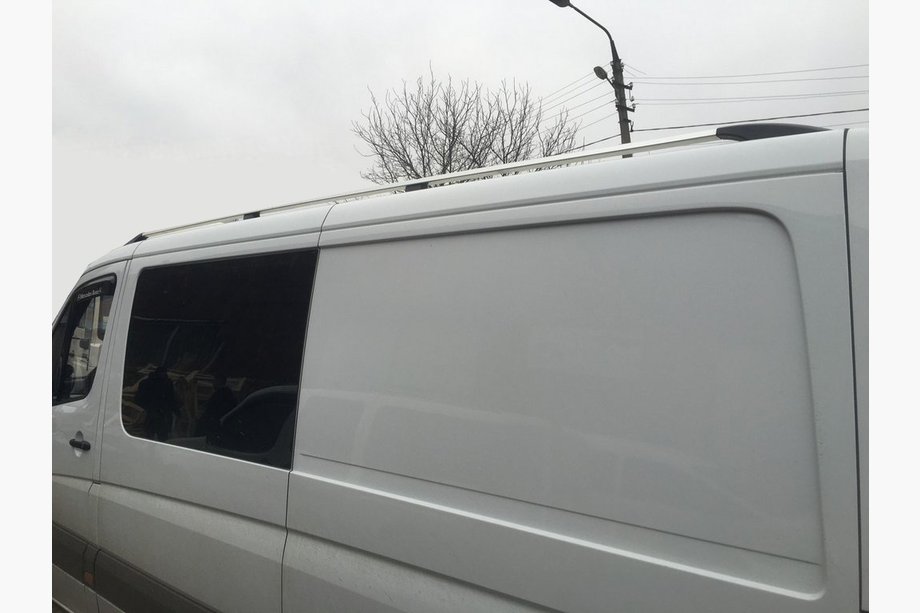 Mercedes Sprinter W906 2006–2018 Takrails DD 265 cm, krom, plastfot Image