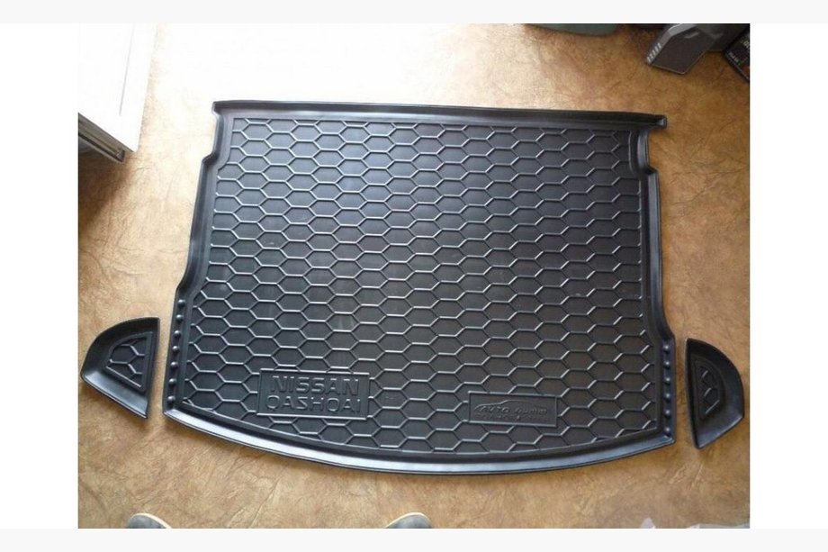 Nissan Qashqai 2007–2010 Bagagerumsmatta för fullstort reservhjul (Autogumm, plast) Image