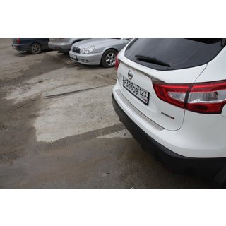 Bakre stötfångarskydd OmsaLine (2014-2017, rostfritt stål) Nissan Qashqai 2014–2021 foto 2