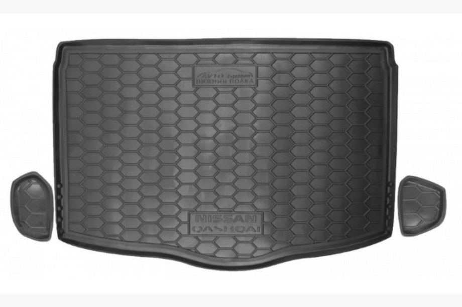 Nissan Qashqai 2014–2021 Bagagerumsmatta 2017+ nedre golv (Autogumm, plast) Image