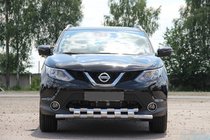 Nissan Qashqai 2014–2021 Främre frontbåge ST015 (rostfritt) foto 2